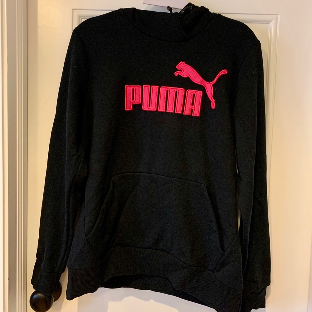 Woman Black Hoodie Sweatshirt